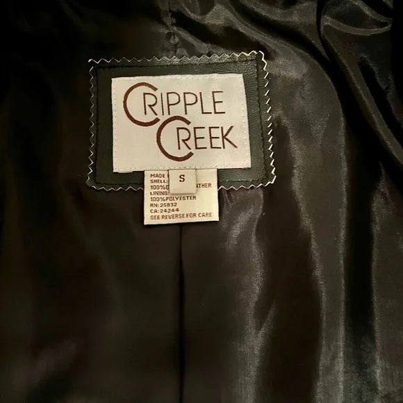 CRIPPLE CREEK Women's Studded Leather Jacket - S